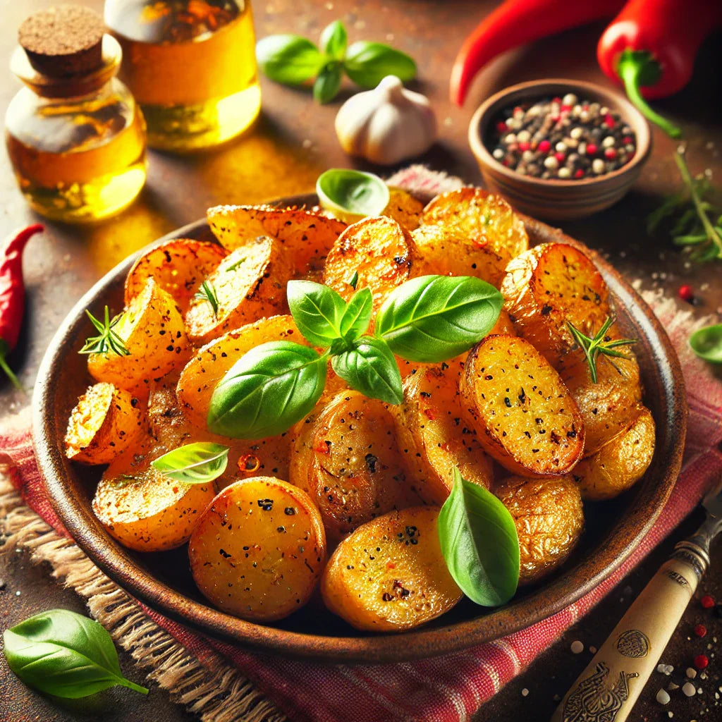 Recipe Of The Week - Crispy Spicy Basil Roasted Potatoes