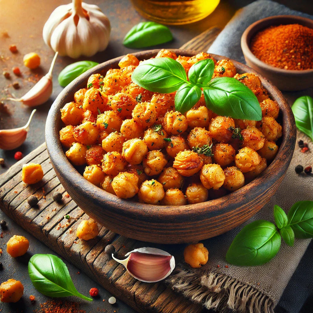 Recipe Of The Week - Crispy Garlic Basil Chickpeas